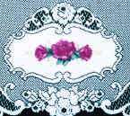 Mantel / Mantle Scarf   Vintage Rose w/Cross Stitch Heritage Lace 20 