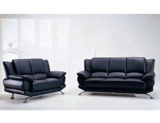 Modern Living Room Set in Black Red or Cappuccino  