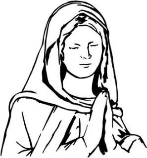 new faith religion virgin mary PRAYING decal sticker  