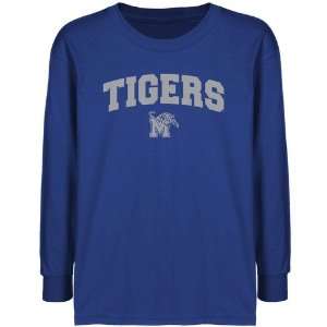  NCAA Memphis Tigers Youth Royal Blue Logo Arch T shirt 