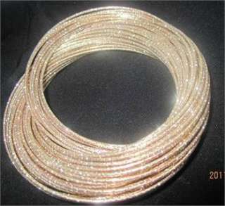 2012 Hot Sell Luxury Lots 60pcs Gold Stardust Bangle Bracelet Free 