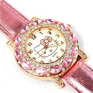 Hello kitty Luxury Women RhineStone Wrist Watch Quartz