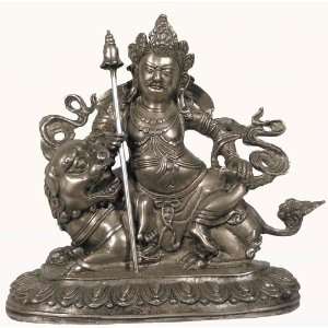   Statue Jambhala / Deity of Wealth Dragon Throne 
