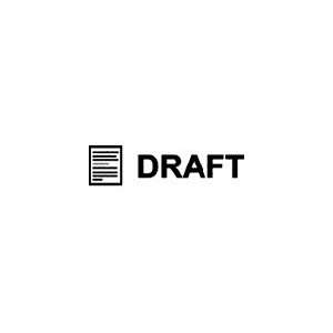    DRAFT With Letter Self Inking Stamp  Black