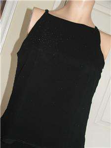 Petite Sophisticate Little Black Dress Med 8 Beads Silk  