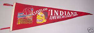 1954 Cleveland Indians American League Champs Pennant  