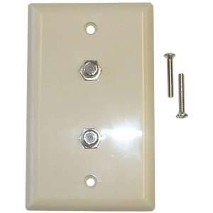  Black Point Products BV 071 Ivory Dual Coax Wall Plate 