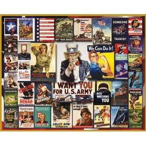  White Mountain World War II Vintage Posters Collage 