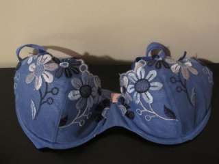 Victorias Secret blue floral bra Size 34 D  