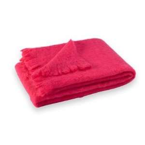  Brushed Mohair Throw in Hot Pink