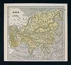 1872 Map Asia China Japan India Siberia Persia Antique  