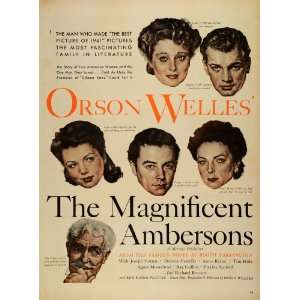  1942 Ad Orson Welles Magnificent Ambersons Mercury Film 