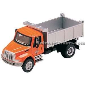   4300 2 Axle Low Bed Dump Truck   Orange/Silver Toys & Games