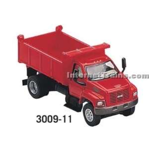   Scale 2003 GMC Topkick 2 Axle Low Bed Dump Truck   Red Toys & Games