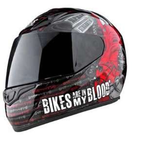   STRENGTH BIKES ARE IN MY BLOOD SS1000 HELMET BLACK RED LG Automotive
