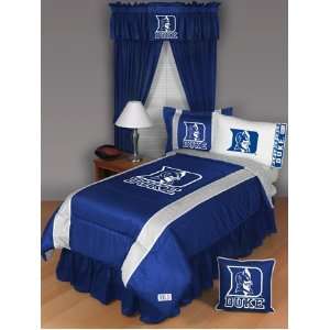 DUKE BLUE DEVILS QUEEN BEDDING SET, Comforter, 4 pc Sheet 