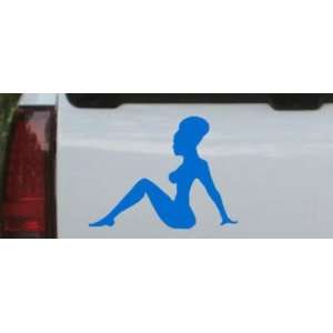 Blue 28in X 21.3in    African Mud Flap Girl Funny Car Window Wall 