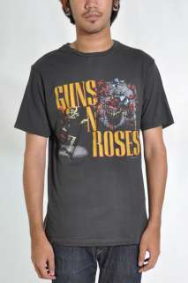 Guns N Roses Was Here re printed GRAY T Shirt  