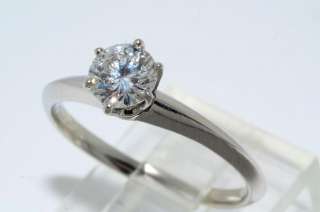   TIFFANY & CO. GIA CERTIFIED DIAMOND ENGAGEMENT RING PLAT SIZE 6  