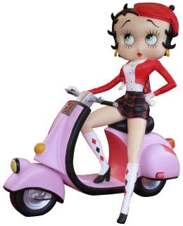 Betty Boop on Scooter Collectible Large Figurine Statue  
