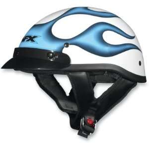  AFX FX 70 Flame Helmet   Medium/Ice Blue Flame Automotive