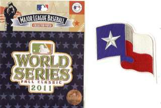 2011 World Series & Texas Rangers 2 Patch Combo   100% Authentic 