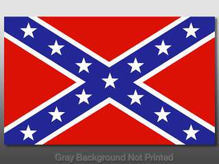 Rebel Flag Sticker  decal confederate south southern tx  