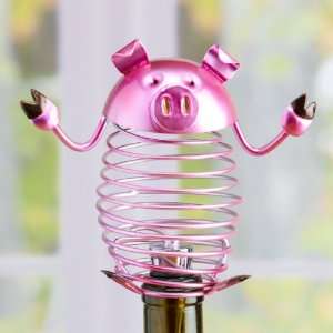   Bright Pig Figurine Wine Bottle Stopper 