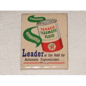  Vintage Matchbook   Texaco Texamatic Fluid   McConnells Texaco 