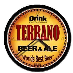  TERRANO beer and ale cerveza wall clock 