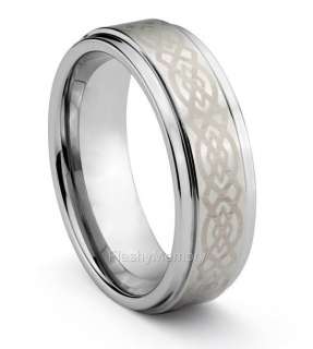 Tungsten LOTR Black Wedding Ring Band One Size 7  