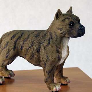 Pitbull   Brindle   Dog Figurine Pet Cremation Urn   