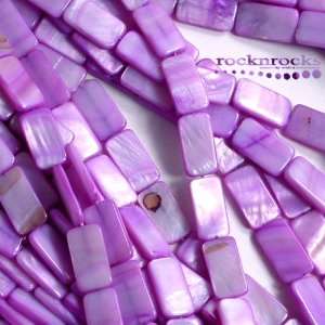  PURPLE TENNESSEE RIVER SHELL RECTANGLE BEADS 16 Arts 