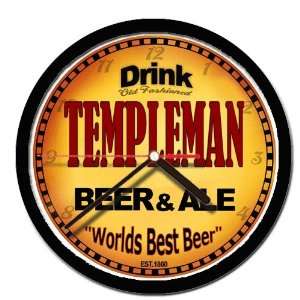  TEMPLEMAN beer and ale cerveza wall clock 