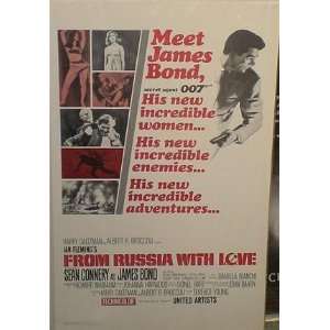   RUSSIA WITH LOVE REPRINT MOVIE POSTER JAMES BOND 007 