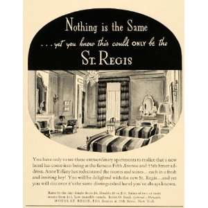  1937 Ad St. Regis NY Starwood Hotel Manhattan Astor 55 