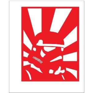  Storm Trooper Rising Sun Decal. Red 