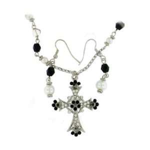Earring Sets Cross Jewelry Necklaces & Pendants Cz Silver Multi Color 