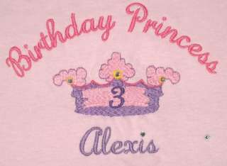 Personalized PRINCESS CROWN Name or Birthday Shirt  