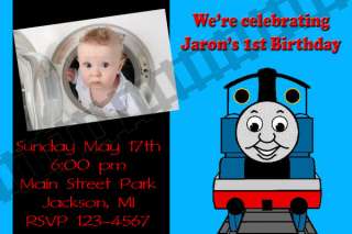 Thomas The Train Birthday Party Invitation Digital File  