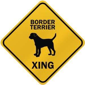  ONLY  BORDER TERRIER XING  CROSSING SIGN DOG
