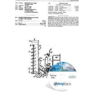    NEW Patent CD for MOBILE EARTH BORING MACHINE 