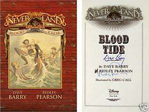 DAVE BARRY RIDLEY PEARSON BLOOD TIDE SIGNED X2 1/1  