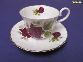   Collection fine bone china tea cup and saucer made in England  