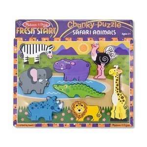  Safari Chunky Puzzle   Melissa & Doug Toys & Games