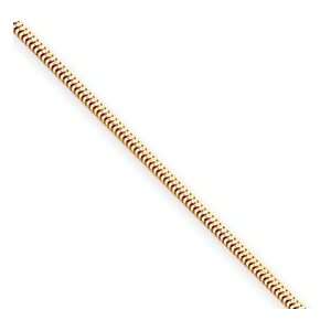14k 1.9mm Semi Solid Octagonal Snake Necklace   18 Inch   Lobster Claw 