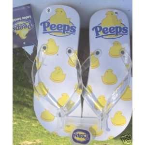  Marshmallow Peeps Sandals/flip Flops, Size 8 Womens White 