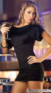 Womens Black Zipper Club wear Party Tight mini dress US14 16 BH272 2 