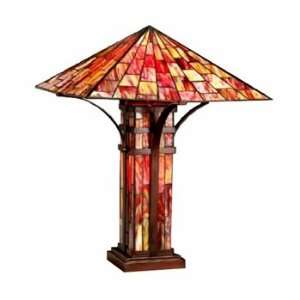   Tiffany   TBS18312+D72  Tiffany style Mission Double Lite Table Lamp