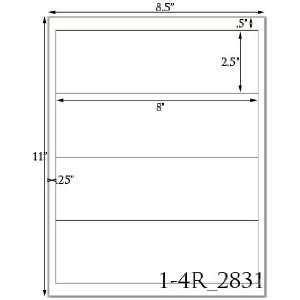 Rectangle All Temperature White Printed Label Sheet USUALLY 